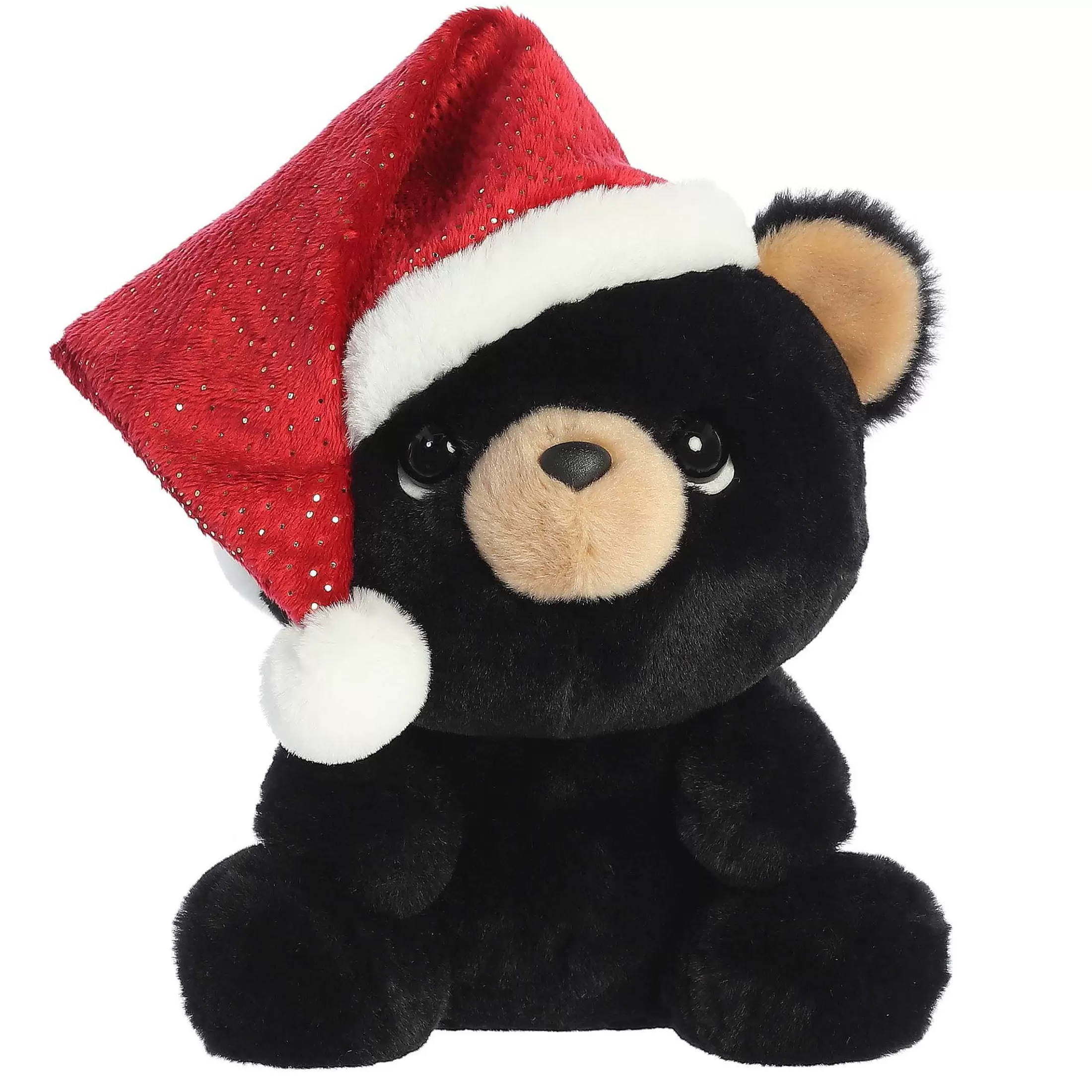 Aurora® - Holiday - Oversized Santa Hats - 11" Button Black Bear