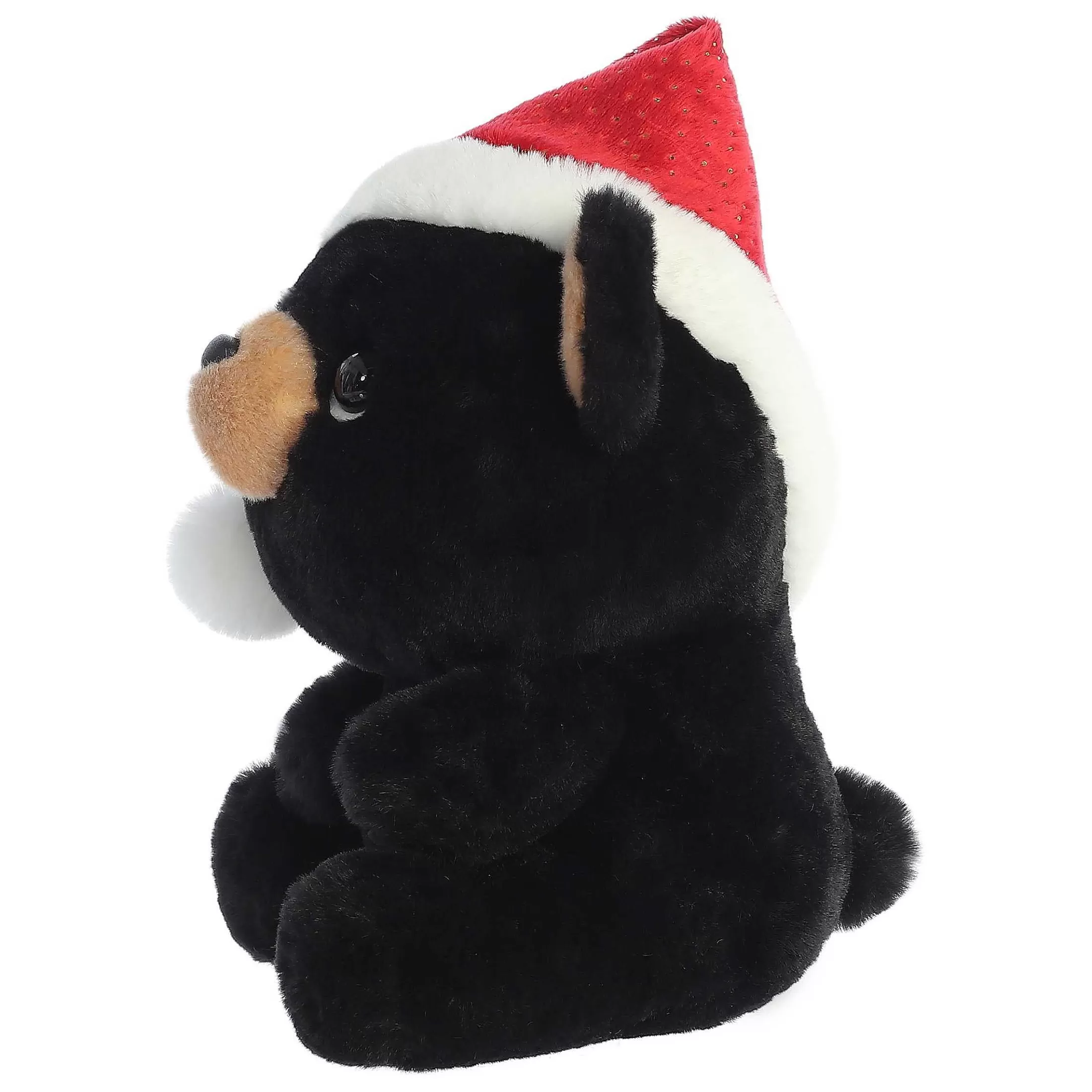 Aurora® - Holiday - Oversized Santa Hats - 11" Button Black Bear